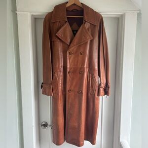 Vintage Jeno de Paris Leather Trench Coat – Medium